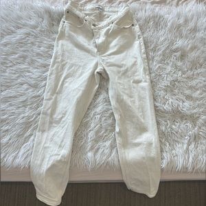 Abercrombie high rise dad Jean, light cream, curve love sz 27